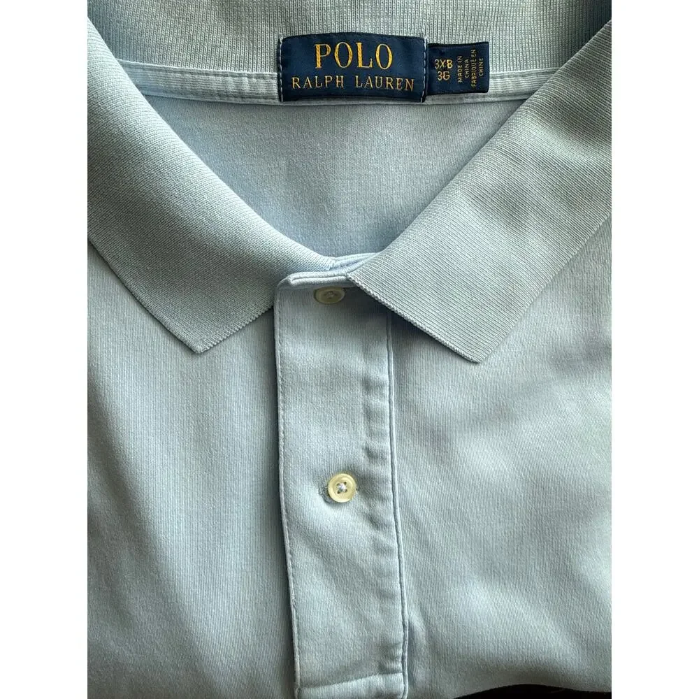 Polo Ralph Lauren Big & Tall Light Blue Embroidered Pony Polo Size 3XB